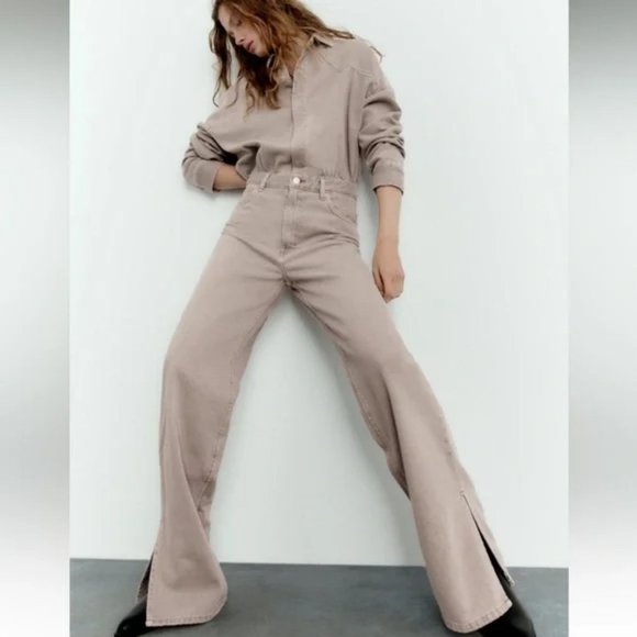 ZARA TRF LONG DENIM JUMPSUIT - Picture 5 of 10